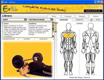 ExLib is an exercise library and diary